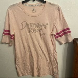 NWOT Disneyland Resort 2017 light pink sparkly tshirt size girls large